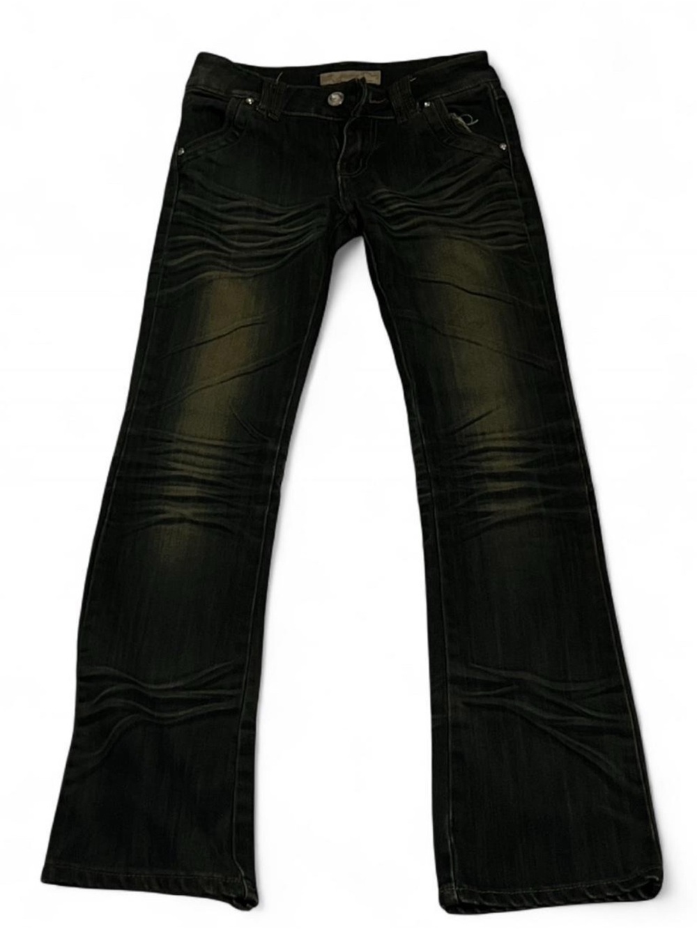 Women’s Black Faded Stretch Bootcut Jeans